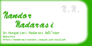 nandor madarasi business card